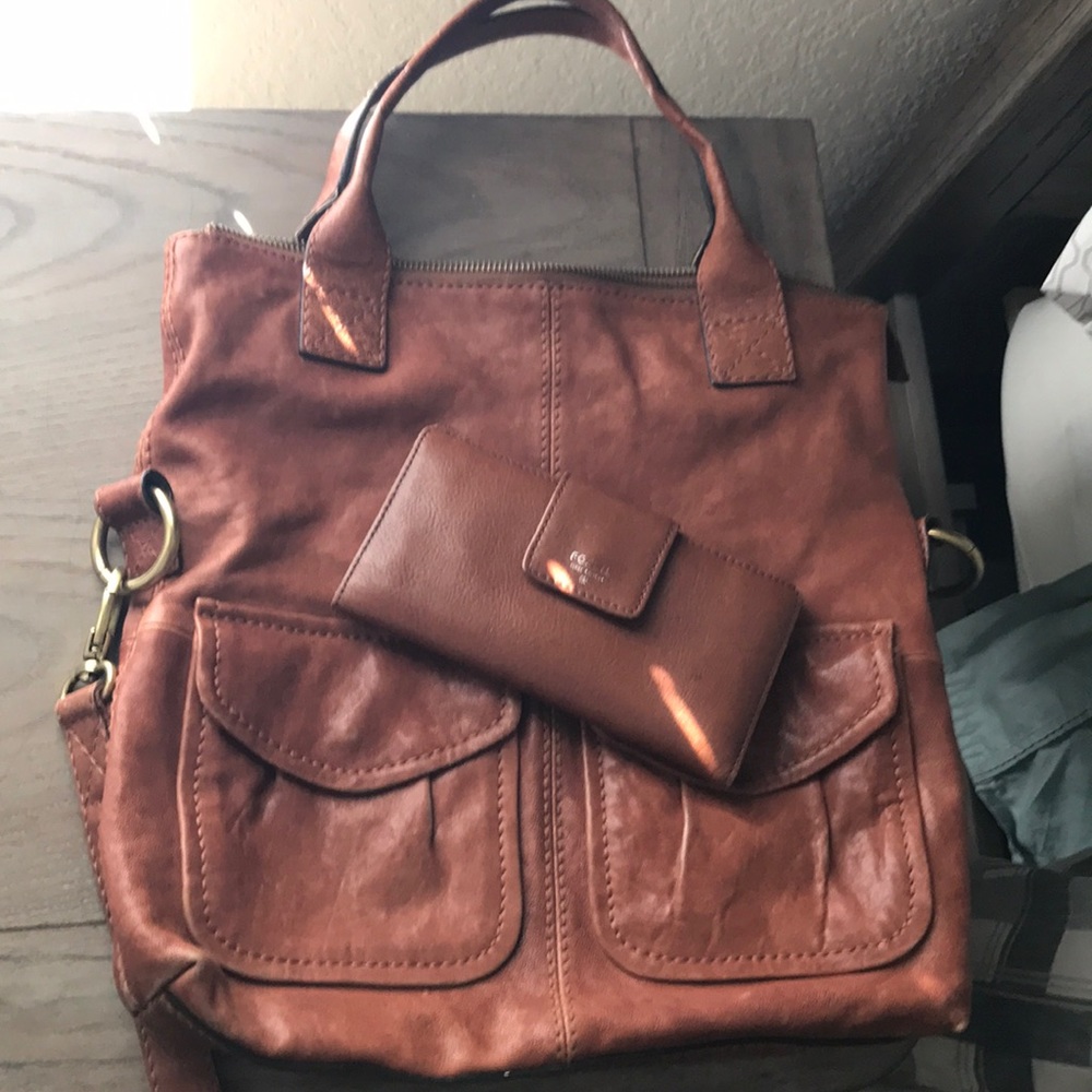 Fossil satchel and wallet